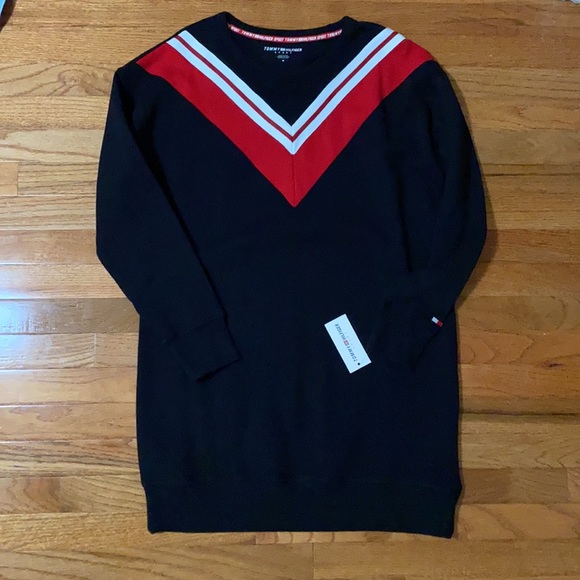 Timmy Hilfiger Sport chevron sweatshirt Dress M - Picture 2 of 10